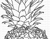 Items similar to Adult Coloring Page - Pineapple - Printable Instant ...