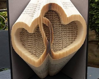 Two Hearts Book Folding Pattern, 200f Combi plus Tutorial
