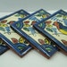 Vintage Terracotta Tile (4) - Bird Flowers - Hand Painted Glazed Clay Tile - Accent / Coaster / Trivet - 4 1/8" - Home Decor Collectible