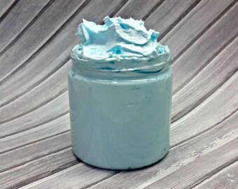 Light Blue TYPE, Hnadmade Whipped Soap, Fluffy Cream Soap, 8 Oz., Handmade