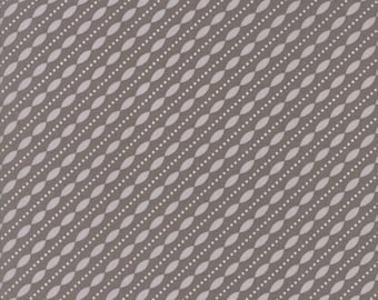 Lulu Lane Petal Stripe fabric in Slate Gray and White by Corey Yoder for Moda Fabrics #29026-20
