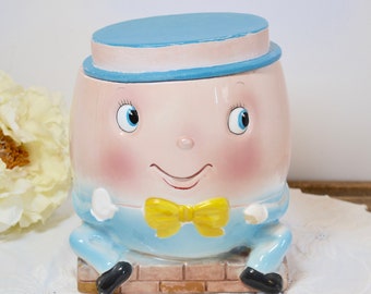 Humpty Dumpty Cookie Jar, Cookie Jar, Vintage Cookie Jar, Retro Cookie Jar, Vintage Kitchen, Ceramic Cookie Jar, Rubens Originals