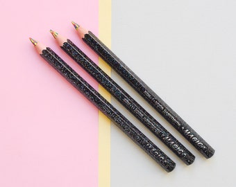 Glitter pencil, holographic print colored pencil, disco multi-colored multi-color pencil, Koh-i-noor Magic