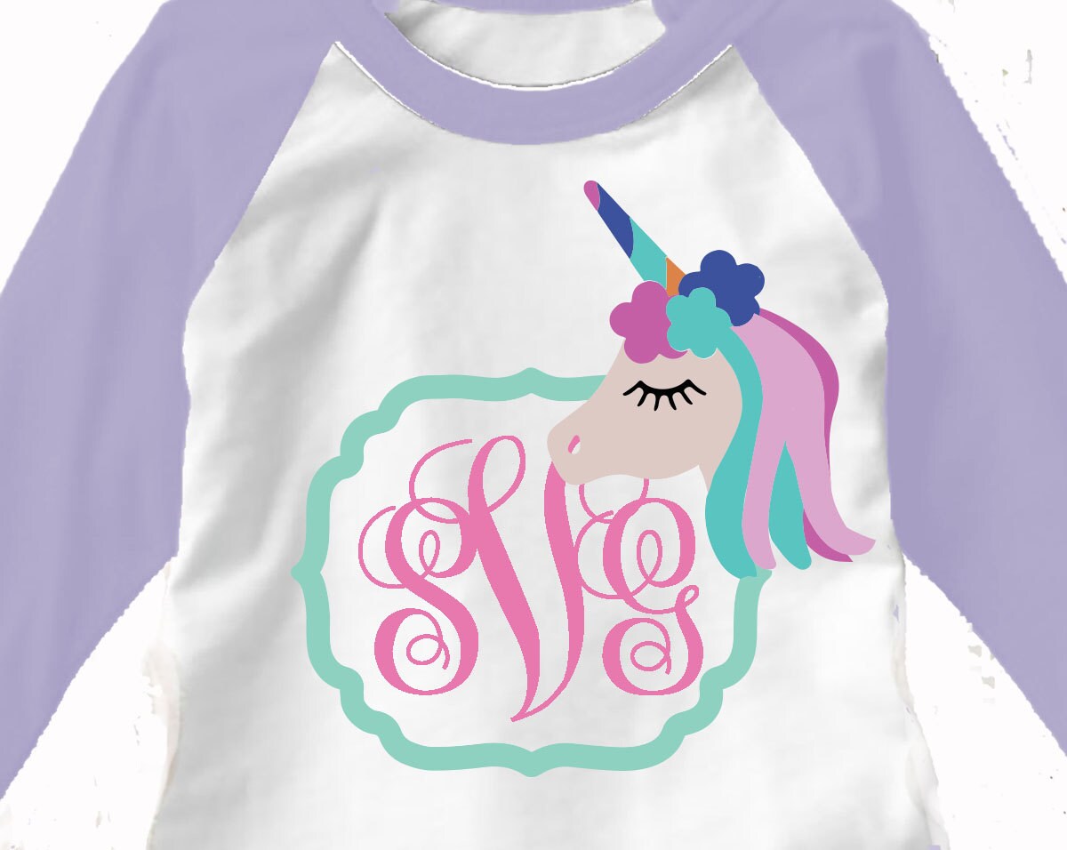 Download unicorn svg set Unicorn monogram svg unicorn party shirt