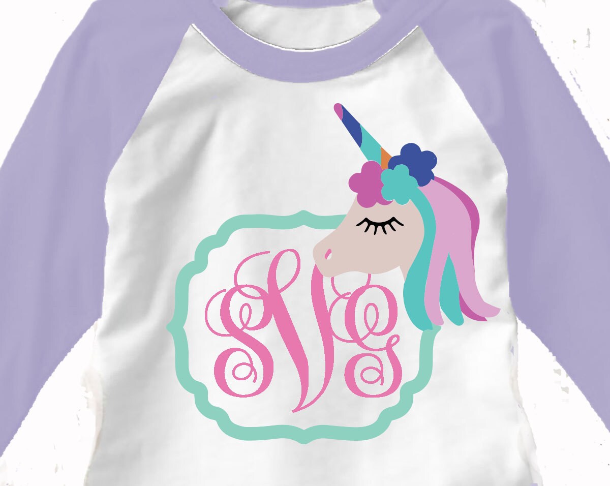 Download unicorn svg set Unicorn monogram svg unicorn party shirt