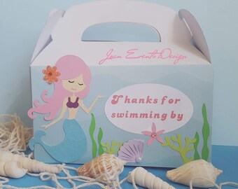 Mermaid party favors boxes
