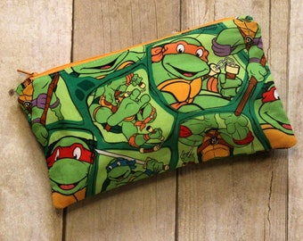 TMNT Extra Small Wet Bag, Cloth Pad Wet Bag, Reusable Waterproof Bag, Beach Bag, Pool Bag, Makeup Bag, Wet Bag, Turtle Wet Bag, Turtle Bag