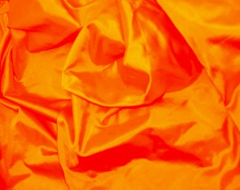 Fine Indian Silk Taffeta in Yellow-Orange fat quarter -TF 7