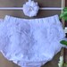 Baby Bloomers Set Ruffle Cotton Diaper Cover Girl Skinny Elastic Flower Headband Photo Prop Outfit