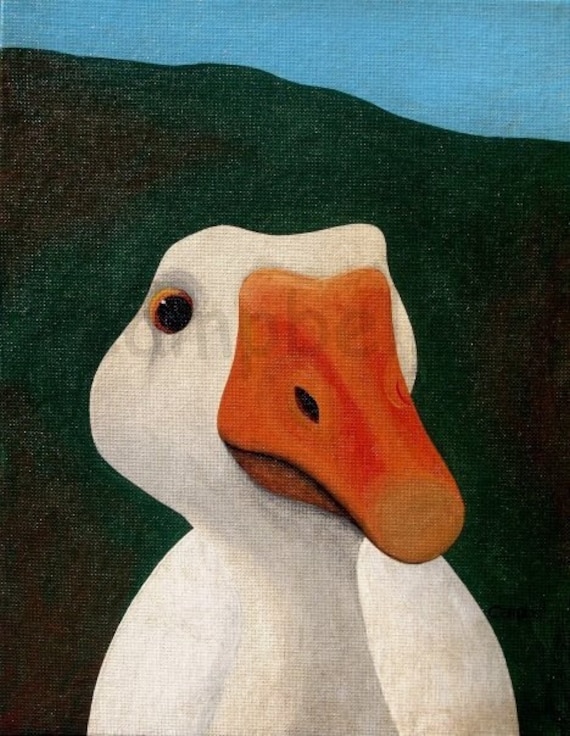 Goose Selfie Giclee Print by Tim Campbell