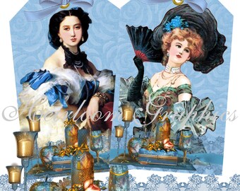 Victorian Women Tags 8 Victorian Vintage Women Tags Download Vintage French Victorian Woman Tags For Scrapbooks, Gift Tags, Cards et