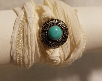 Silk Ribbon Wrap Bracelet