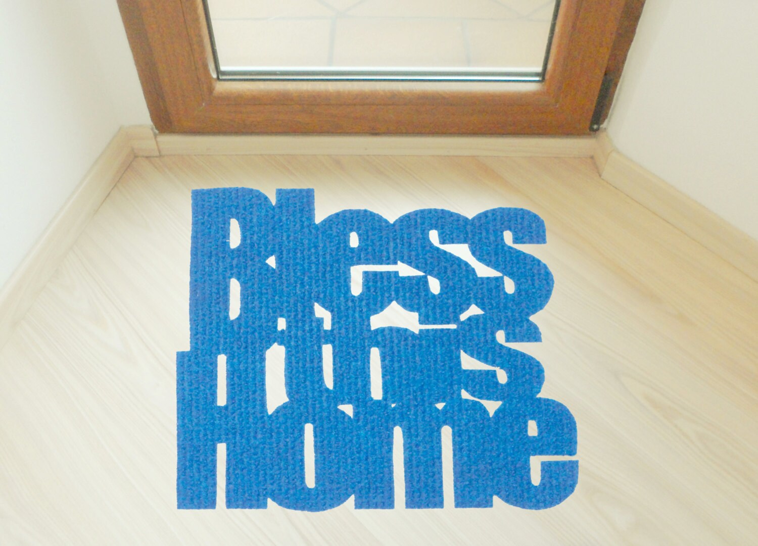 Design door mat Bless this home. Personalized rug.