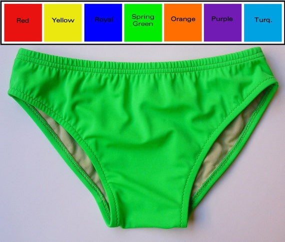 Mens Low Rise Brief Swimsuit in Red Yellow Blue Green
