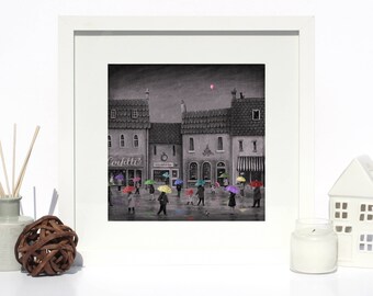 Umbrellas - Giclee Fine Art Print - Nursery/Kids room/home decor