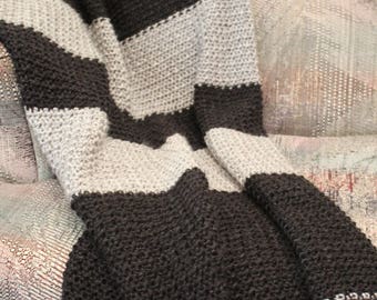 Black & Grey hand crochet blanket