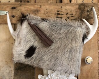 Hair on Hide clutch bag