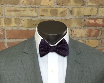 Deep Purple Silk Bow Tie