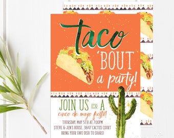 cinco de mayo invitations fiesta party printable party