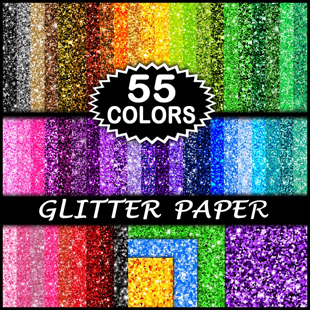 Sale Glitter Paper Set 55 Handmade Papers Printable