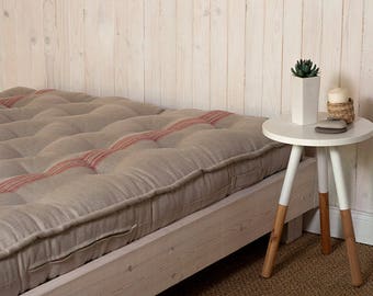 Wool-Filled Mattress / Twin, Full, Queen, Euro or Custom size / All-Natural / Oeko-tex Certified Wool Filling / Cotton, Linen, Wool Fabrics
