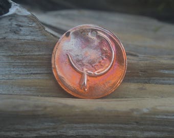 Lunar Lady- Handmade Copper Pendant