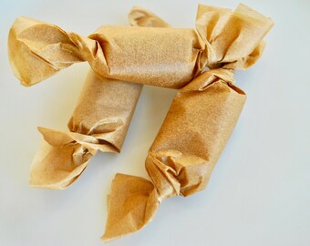 Goat Milk and Honey Chewy Caramel Candy, Old Fashioned, Small Batch, Handmade, Hand wrapped, Farm fresh, Organic Ingredients,Valentines Gift
