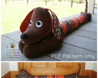 Drafty the Door Sausage Dog PDF Pattern