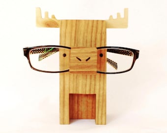 Moose Eyeglass Stand / Glasses Holder Perfect Gift For Moose Lovers