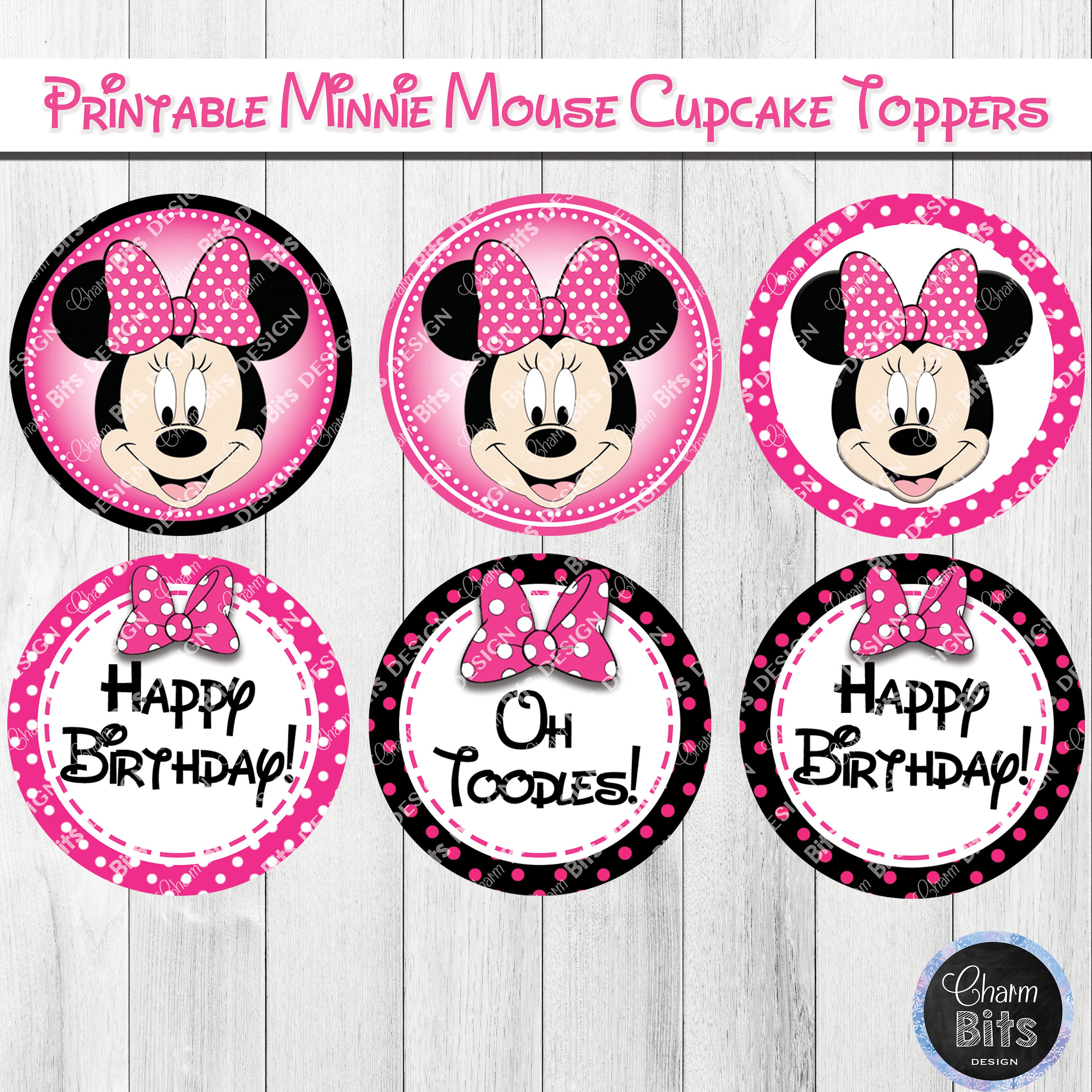 Free Printable Minnie Mouse Cake Topper Free Printable Minnie Mouse Cake Topper