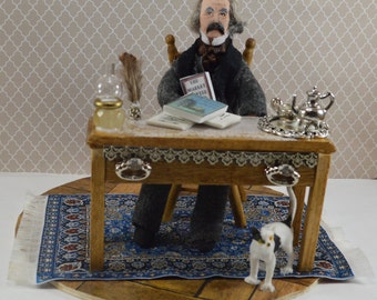 Nathaniel Hawthorne- Author Doll- Miniature Writer- Classic Literature- Great Writers in History