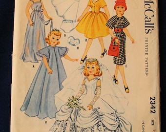 Vintage McCalls High Heel Fashion Doll Pattern 2342