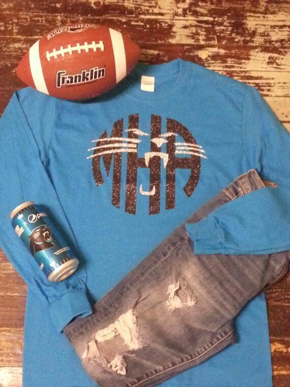 LONG Sleeve - FULL Chest Design - Panthers (INSPIRED) Monogrammed Tee