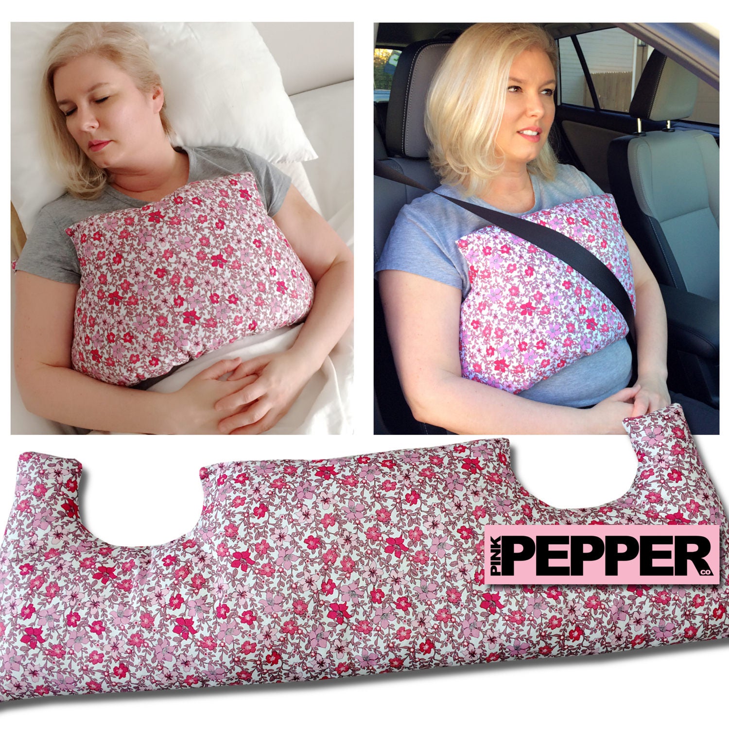 MOYOAMA Post Mastectomy Pillow For Mastectomy Recovery Supplies - Double Mastectomy Pillows Post Op With Mastectomy Seatbelt Pillow For Post Mastectomy Must Haves, Breast Reduction Recovery Supplies