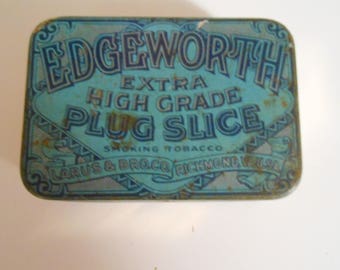 Vintage Edgeworth Extra High Grade Plug Slice Smoking Tobacco Tin