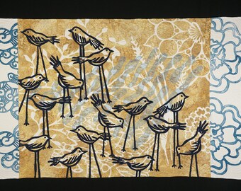 Handmade Art Quilt - Birds of a Feather