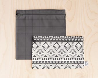 Reusable sandwich bag // Reusable snack bag // waterproof sandwich bag snack bag // zipped reusable bag