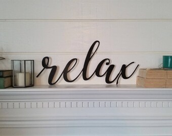 Relax sign | Etsy