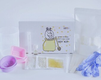 Soap DIY KIT - Honey Oatmeal Goat's Milk Soap Diy Kit - DIY Project