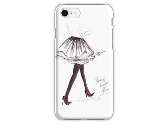 Fashion Phone case, Fashion Illustration, Stylish Phone Case, Fashion illustration Titled Strolling through Paris, iphone 6, iphone 7