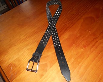 Quality cowhide studded leather belt