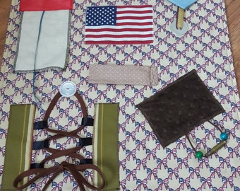 Fidget Quilt for Alzheimer Patients, Gift for Grandparent, Wheelchair Activity, Rehab Tool, Father's Day Gift,