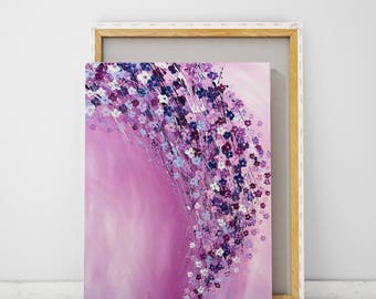 Original Painting Canvas Print Original Art Print Wall Art Abstract Art Impressionist Painting Acrylic Painting Flower Painting Flower Print