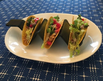4 Recycled wine bottle taco holders