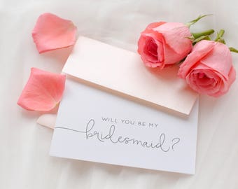 Be My Bridesmaid Card, Bridesmaid Wedding Card, Will You Be My Bridesmaid Card, Wedding Stationery