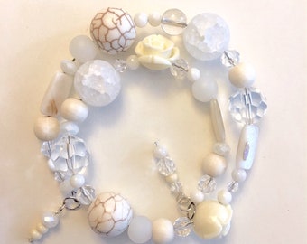Cream and Sugar - wrap around crystal bracelet