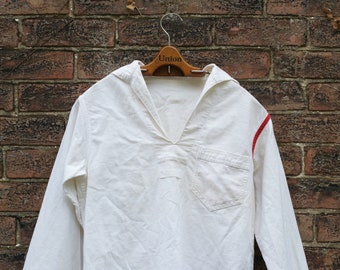 1940s WWII US Navy Issued White Pullover Jumper