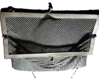 Vintage Purse Chain Mail Purse German Silver Vintage Evening Bag/Flapper Purse