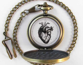 Anatomical Heart Pocket Watch