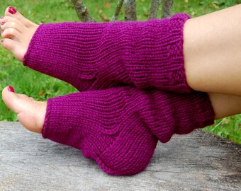 Hand Knit Flip Flop socks, Chunky Pedicure Socks, Knit Toeless Socks, Hand Knit Socks for Pedicure, Christmas Gift, Gift for Wife